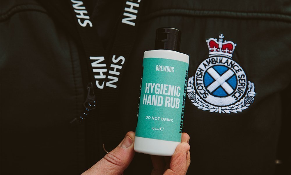 Brewdog Punk Sanitiser supporting the NHS