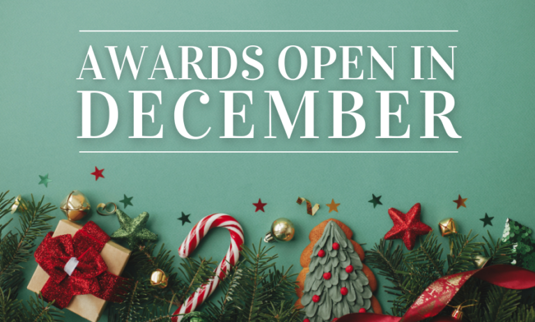 Awards Open in December